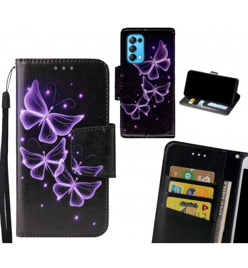 Oppo Find X3 Lite Case wallet fine leather case printed