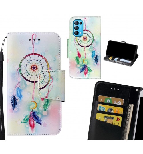 Oppo Find X3 Lite Case wallet fine leather case printed