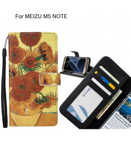 MEIZU M5 NOTE case leather wallet case van gogh painting