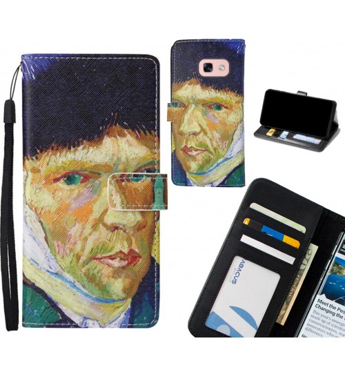 Galaxy A3 2017 case leather wallet case van gogh painting