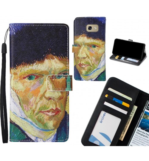 Galaxy A5 2017 case leather wallet case van gogh painting