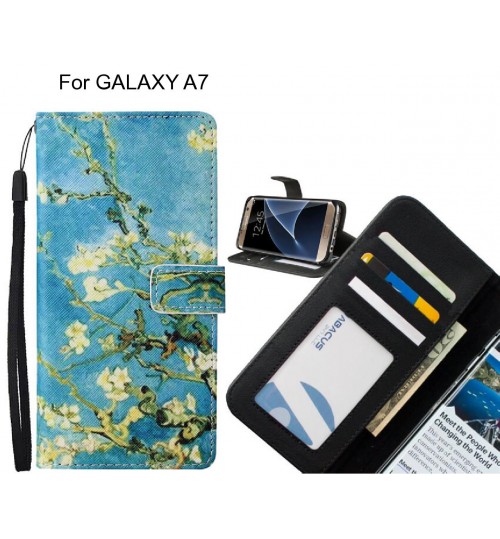 GALAXY A7 case leather wallet case van gogh painting