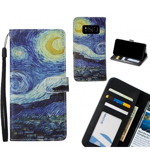 Galaxy S8 case leather wallet case van gogh painting