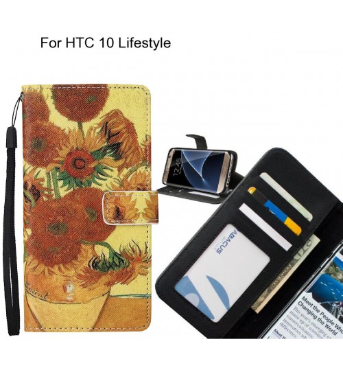 HTC 10 Lifestyle case leather wallet case van gogh painting