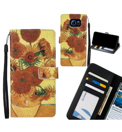 Galaxy S6 case leather wallet case van gogh painting