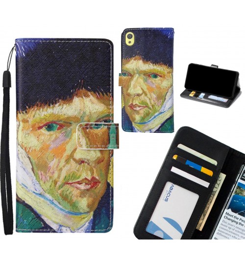 Sony Xperia XA case leather wallet case van gogh painting