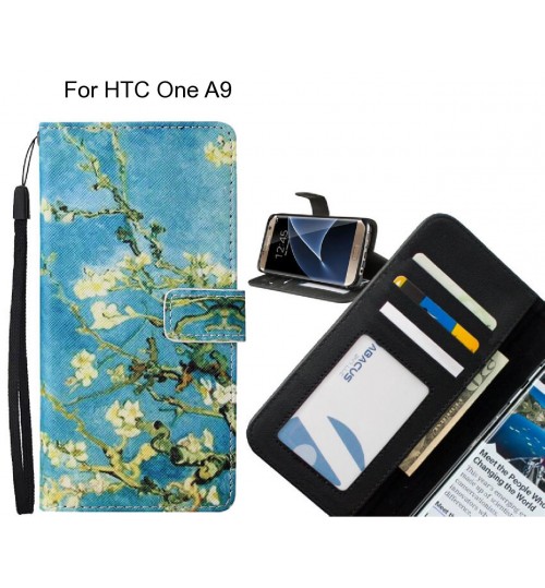 HTC One A9 case leather wallet case van gogh painting