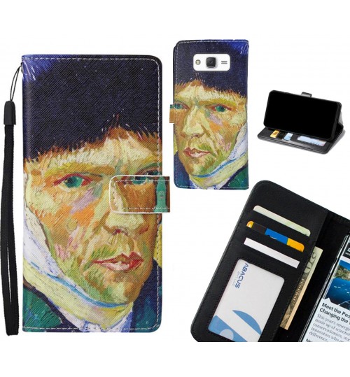 Galaxy J5 case leather wallet case van gogh painting
