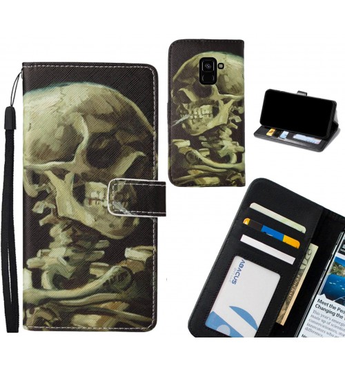 Galaxy A8 (2018) case leather wallet case van gogh painting