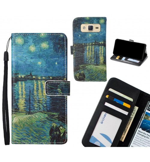 Galaxy J2 case leather wallet case van gogh painting