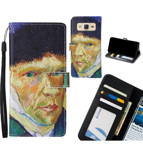 Galaxy J2 case leather wallet case van gogh painting