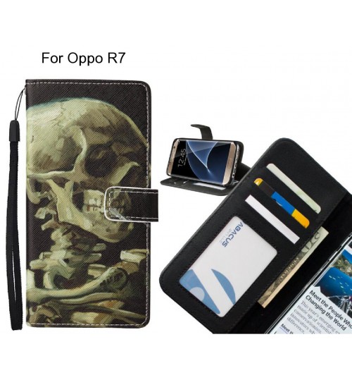 Oppo R7 case leather wallet case van gogh painting