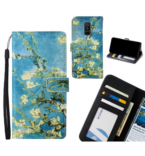 Galaxy A6 PLUS 2018 case leather wallet case van gogh painting