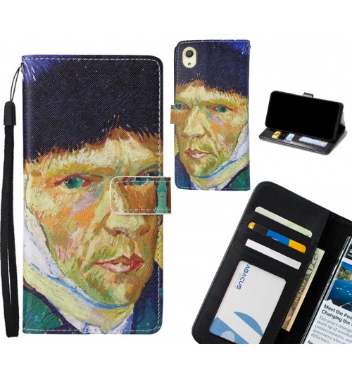Sony Xperia X case leather wallet case van gogh painting