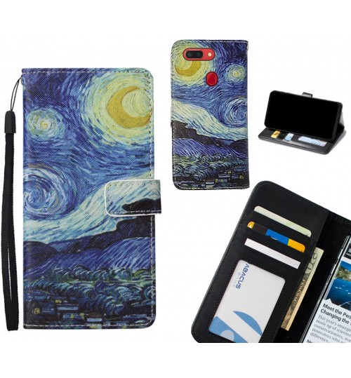 Oppo R15 Pro case leather wallet case van gogh painting