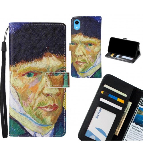 iPhone XR case leather wallet case van gogh painting