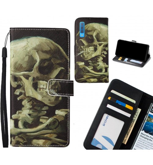 GALAXY A7 2018 case leather wallet case van gogh painting