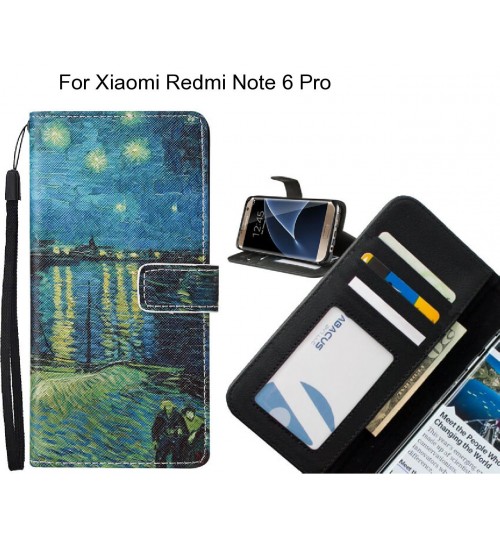 Xiaomi Redmi Note 6 Pro case leather wallet case van gogh painting