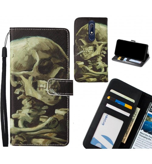 Nokia 5.1 case leather wallet case van gogh painting