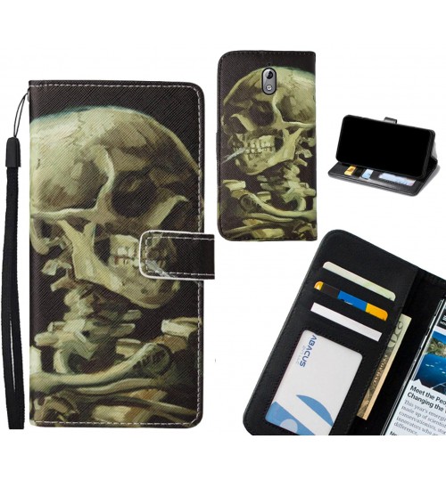 Nokia 3.1 case leather wallet case van gogh painting