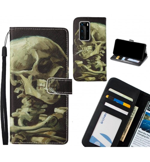 Huawei P40 Pro case leather wallet case van gogh painting