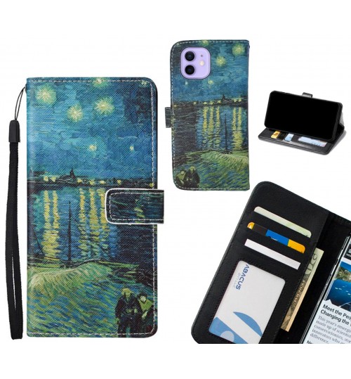 iPhone 12 case leather wallet case van gogh painting