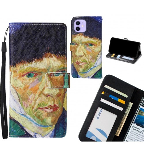 iPhone 12 case leather wallet case van gogh painting