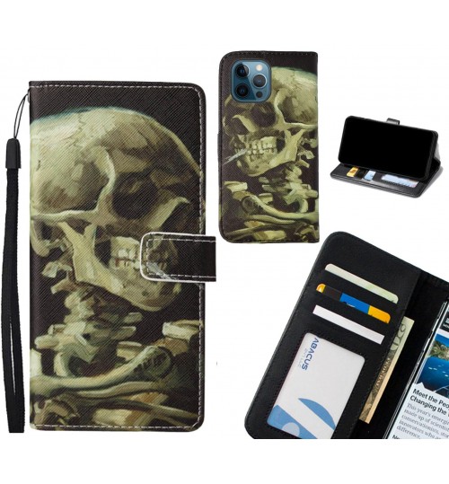 iPhone 12 Pro case leather wallet case van gogh painting