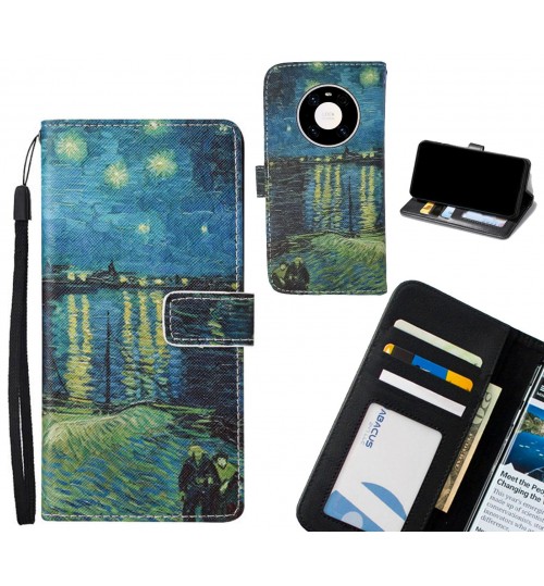 Huawei Mate 40 pro case leather wallet case van gogh painting