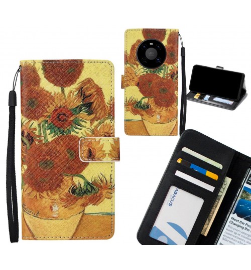 Huawei Mate 40 case leather wallet case van gogh painting