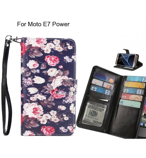 Moto E7 Power case Multifunction wallet leather case
