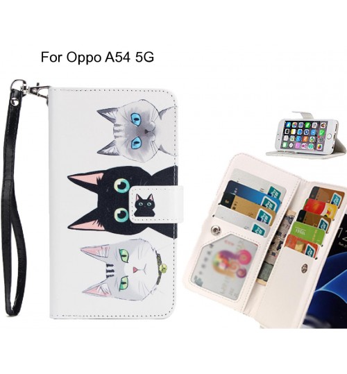 Oppo A54 5G case Multifunction wallet leather case