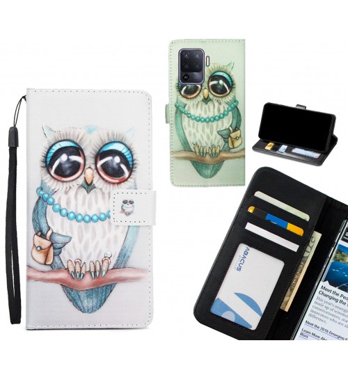 Oppo A94 5G case 3 card leather wallet case printed ID