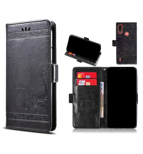 Moto E7 Power Case retro leather wallet case