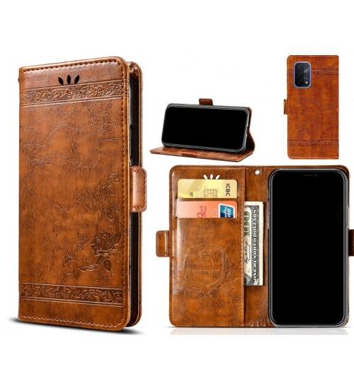 Oppo A54 5G Case retro leather wallet case