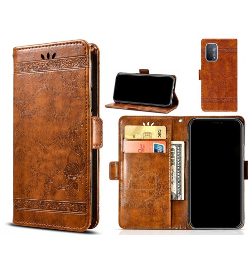 Oppo A74 5G Case retro leather wallet case