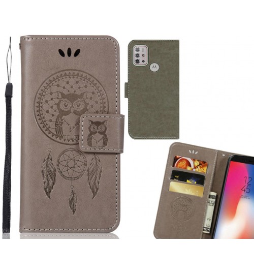 Moto G10 Case Embossed wallet case owl