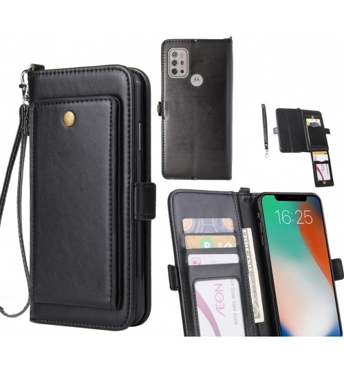 Moto G10 Case Retro Leather Wallet Case