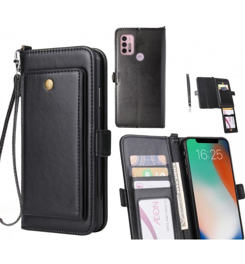 Moto G30 Case Retro Leather Wallet Case