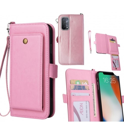Oppo A74 5G Case Retro Leather Wallet Case