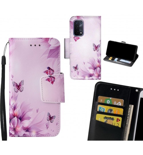 Oppo A54 5G Case wallet fine leather case printed