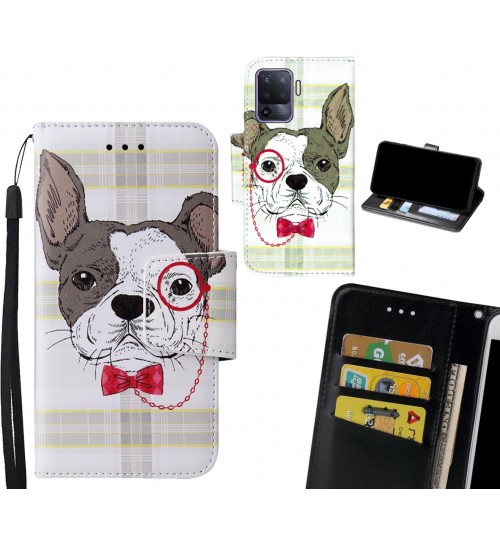 Oppo A94 5G Case wallet fine leather case printed