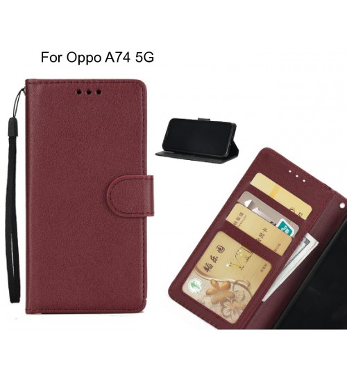 Oppo A74 5G  case Silk Texture Leather Wallet Case