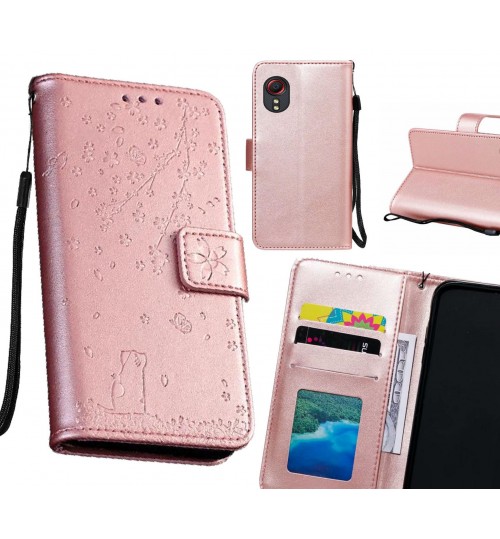 Samsung Galaxy Xcover 5 Case Embossed Wallet Leather Case