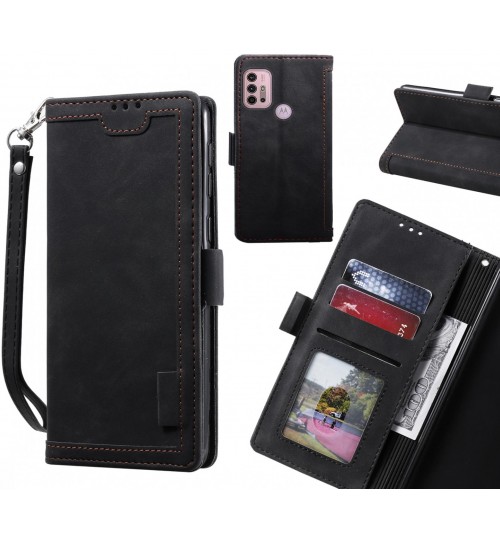 Moto G30 Case Wallet Denim Leather Case Cover