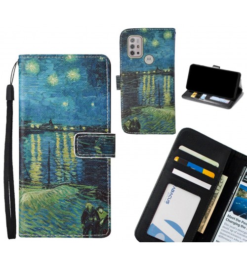 Moto G10 case leather wallet case van gogh painting