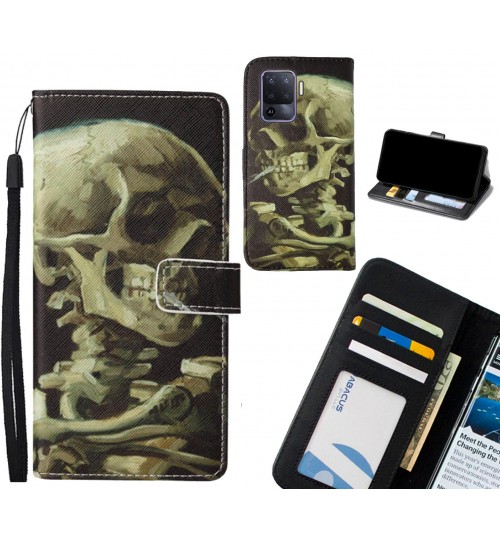 Oppo A94 5G case leather wallet case van gogh painting