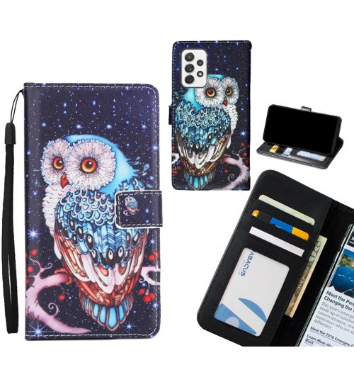 Samsung Galaxy A72 case 3 card leather wallet case printed ID