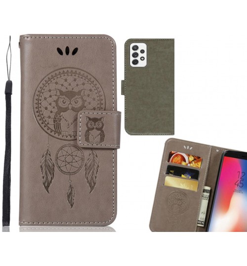 Samsung Galaxy A72 Case Embossed wallet case owl