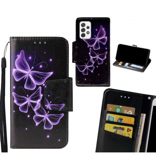 Samsung Galaxy A72 Case wallet fine leather case printed